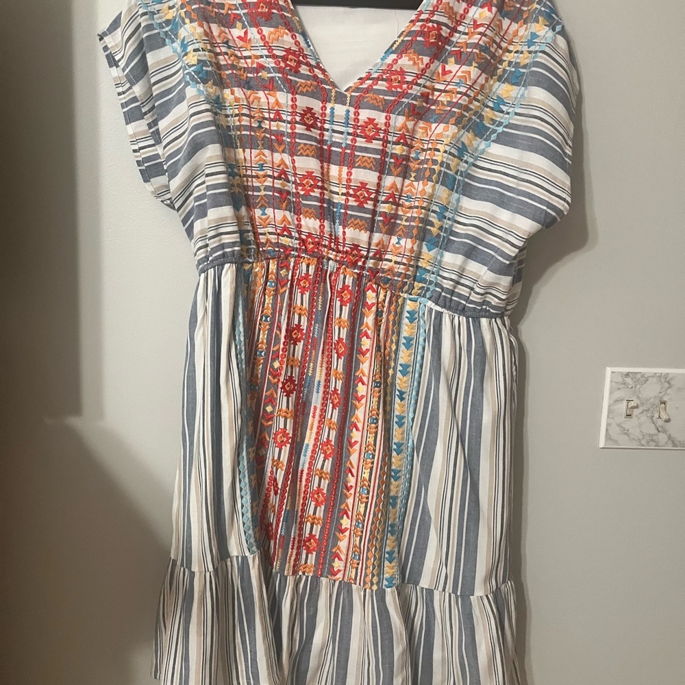Savanna Jane Multicolor Striped Midi Dress